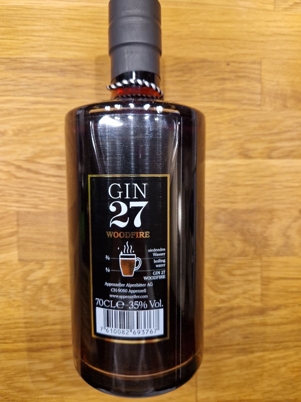 Bevande alcoliche: Appenzell Glow Gin 27 Woodfire – Nuovo e nell'imballaggio originale da Winterthur venduto da Pumba_8400 1