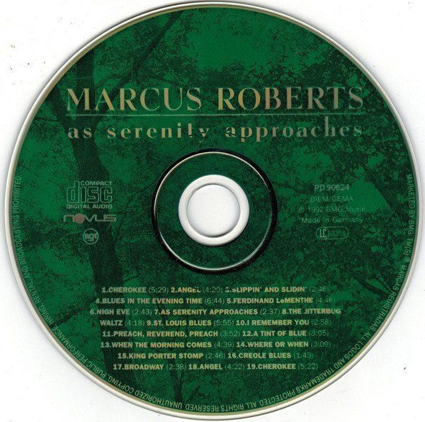 CD: Marcus Roberts [RCA] As Serenity Approches – Usato da Unterbäch venduto da boolic 2