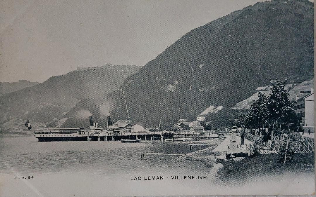 Cartoline postali: VILLENEUVE - Bateau à vapeur – Usato da Delémont venduto da Domdom1
