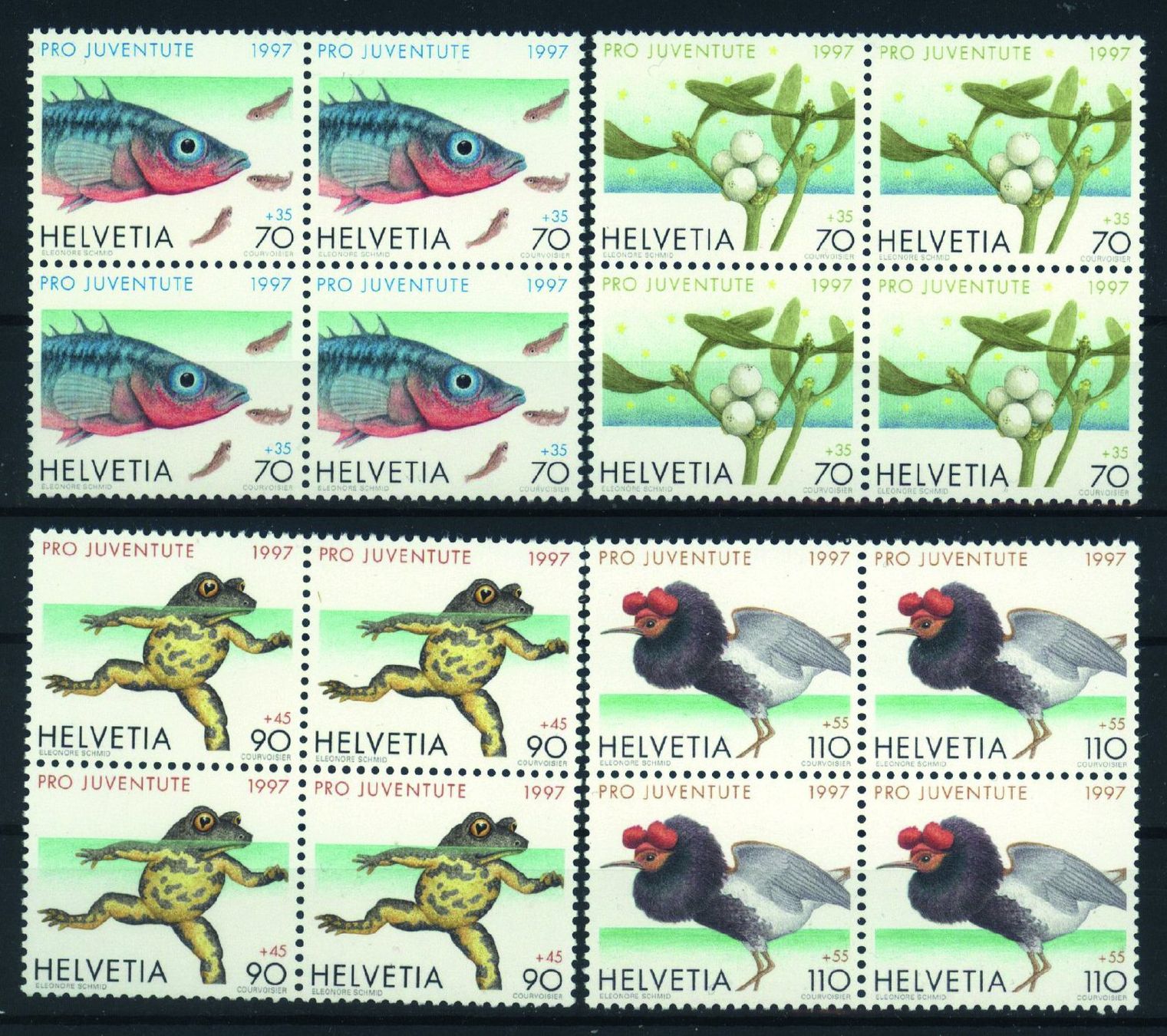 Tutti i francobolli: 1997, Pro Juventute, Viererblöcke ** – Usato da Willisau venduto da Vollstempel