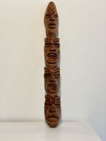 Holz-Totempfahl, Wanddeko, geschnitzt, Vintage, Deko 49