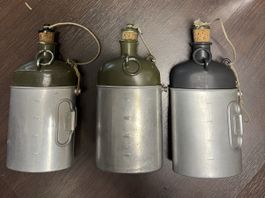 3 Schweizer Armeeflaschen Militär 1918 gebraucht