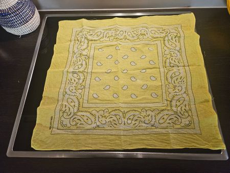 Tuch mit Paisley Muster gelb 100% Baumwolle