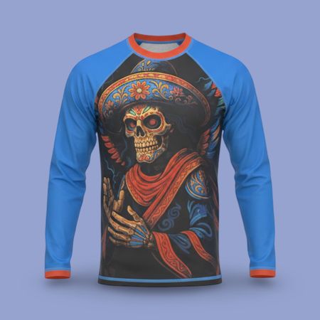 T-shirt compression sport bleu Lionheart – fitness Calavera