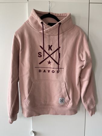 Damen Hoodie Davos Gr. S – Rosa – Ski Switzerland Pullover