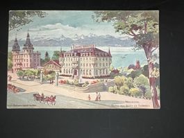 1910 Neuchatel Hotel Terminus koloriert  (V370)