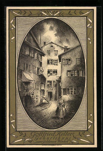 Ansichtskarten: Schweizer Bundesfeier 1919, Gottfried Ke – Gebraucht aus Berlin von bartko-reher