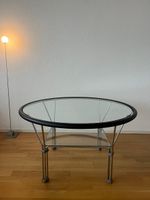 Table basse design Niels Bendtsen – Années 80 –Verre & métal