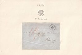 1856 Faltbriefhülle MOUDON - BERN