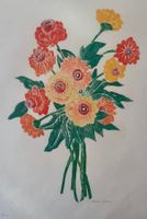 MORIN-JEAN “BOUQUET DE FLEURS“ Woodcut signée numérotée