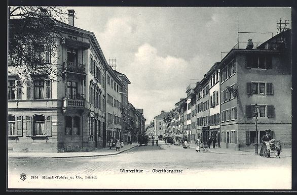Cartoline postali: Winterthur, Strassenblick in die Obertho – Usato da Berlin venduto da bartko-reher