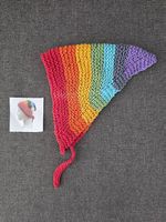 Gehäkeltes Bandana Kopftuch Regenbogen