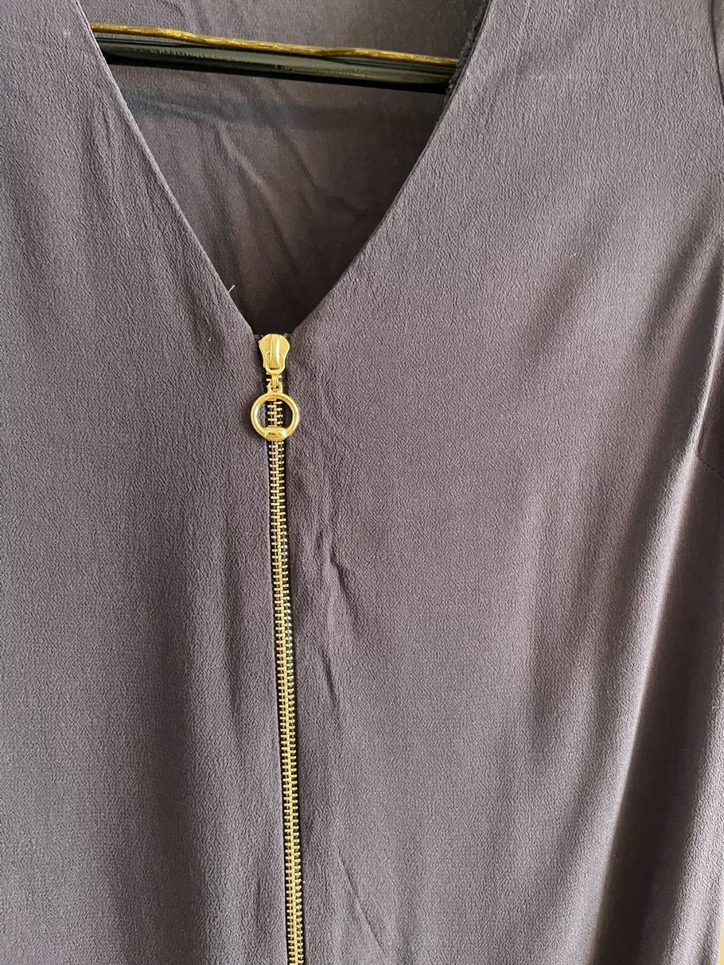Camicette: Bluse, Dunkelblau mit Zipper, Grösse 34 – Usato da Rheineck venduto da FGeissler 4