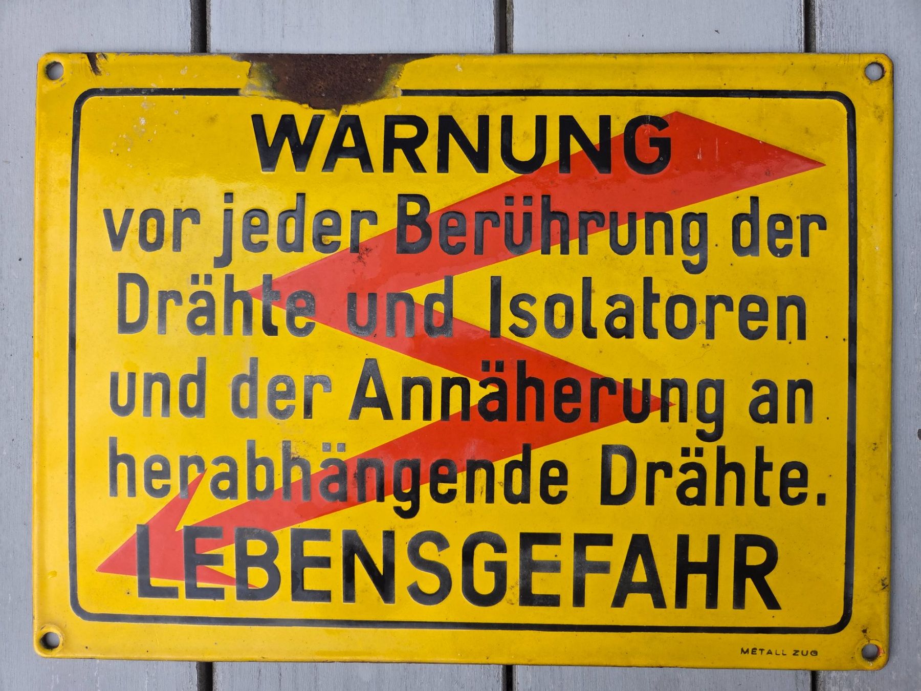 SBB/CFF/FFS Insegne: SBB Emailschild bombiert/gewölbt – Usato da Flums venduto da Cooker