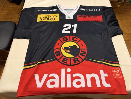 SC Bern Gameworntrikot Junioren Nummer 21 Grösse XL