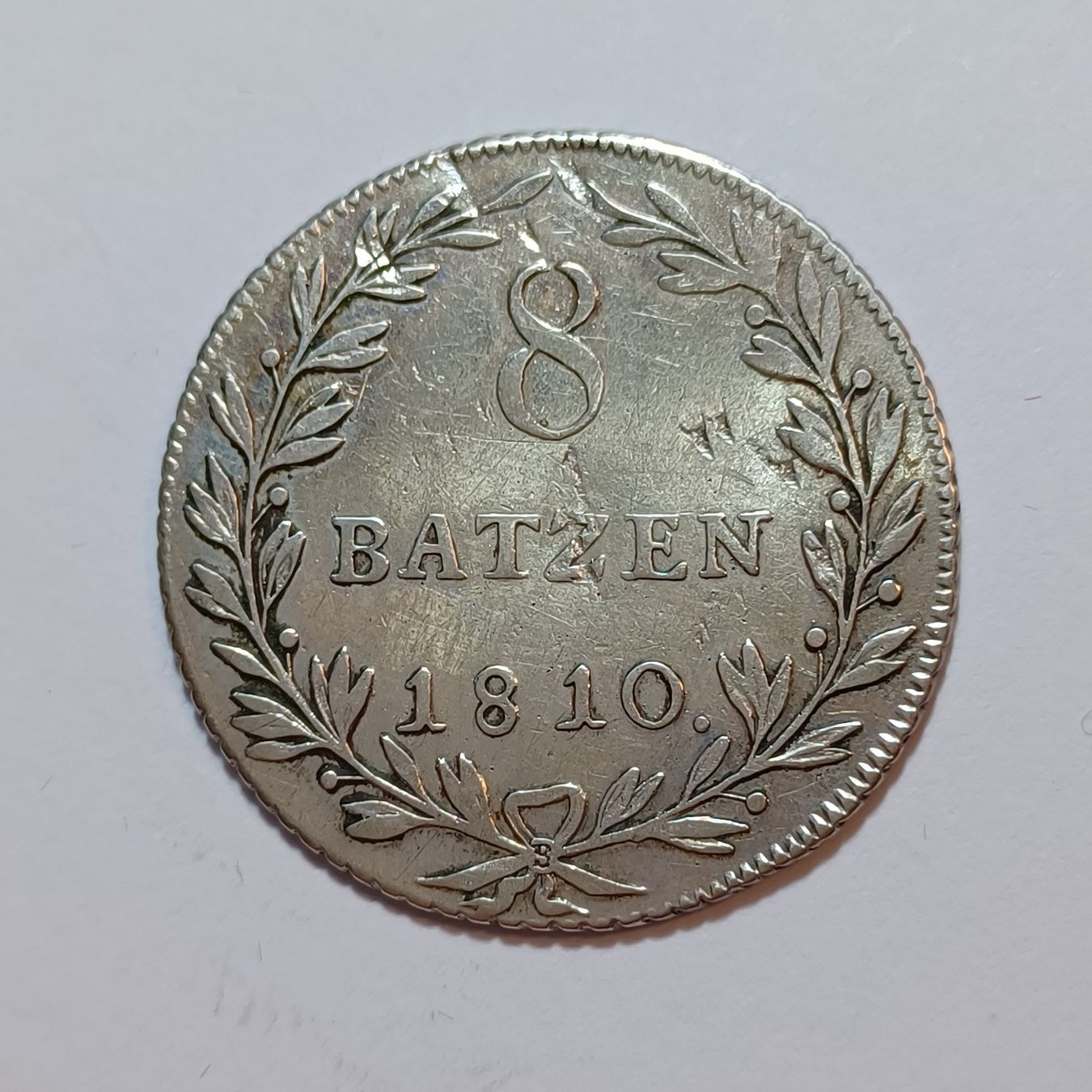 Tutti le monete: 8 Batzen 1810 Zürich – Usato da Pfäffikon ZH venduto da Welt_Muenzen