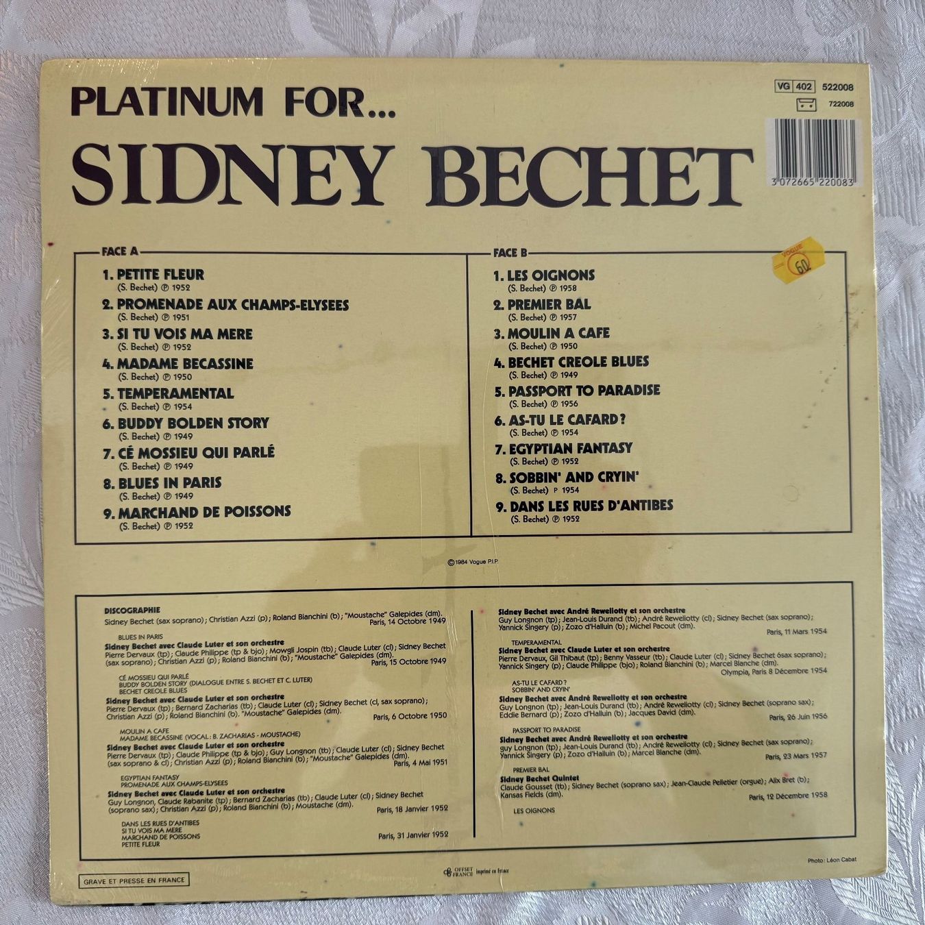 Dischi in vinile: SIDNEY BECHET - PLATINIUM FOR... – Nuovo e nell'imballaggio originale da Zürich venduto da fehlton 1