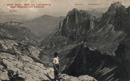 Säntis - Blick vom Lysengratweg gegen Meglisalp