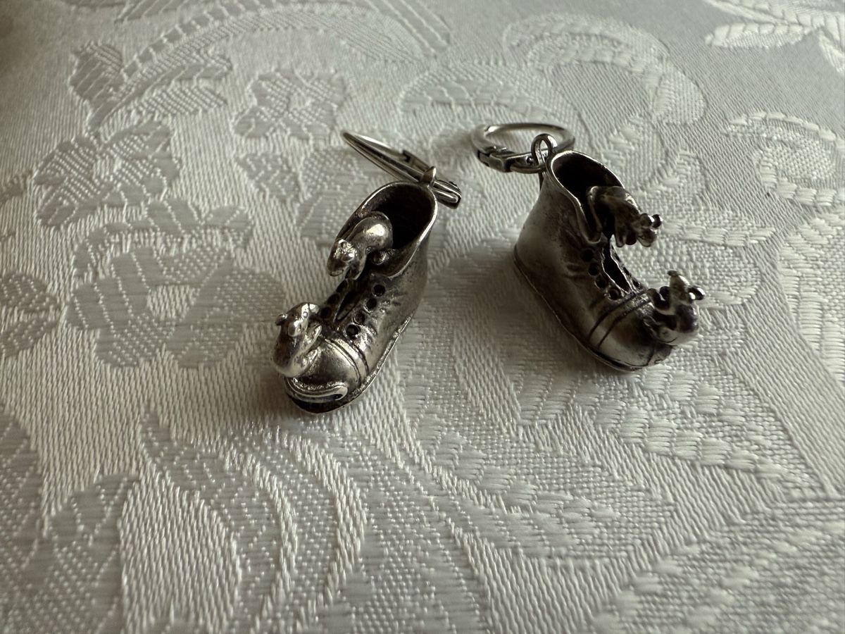 Orecchini pendenti & Orecchini a lobo: Silber Schuhe als Ohrringe – Nuovo e nell'imballaggio originale da Ebikon venduto da elischka 3