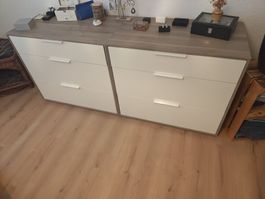 2 Kommoden weiss/grau 3 Schubladen guter Zustand