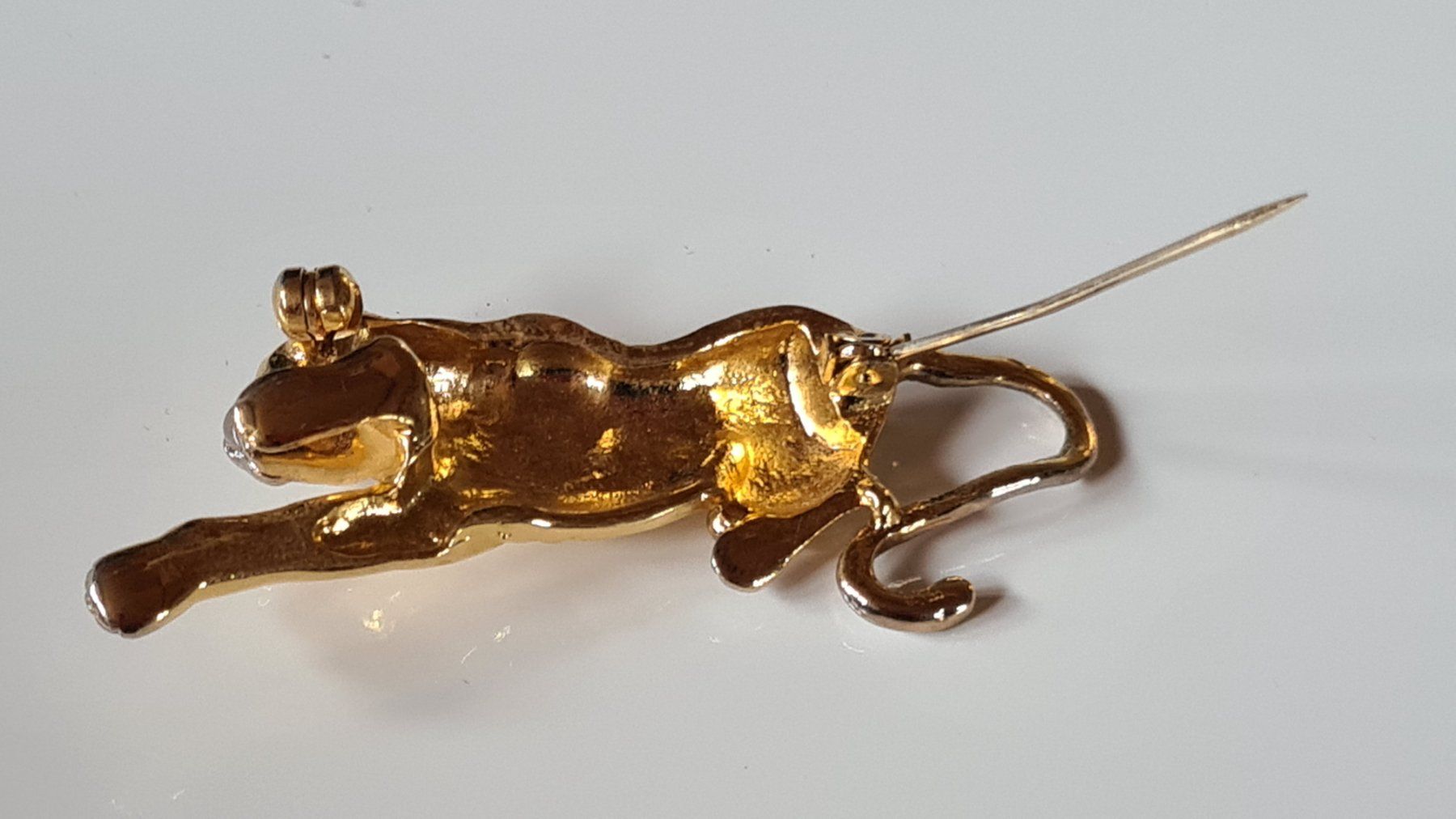 Spille & Fermagli: Modeschmuck Brosche Leopard golden – Usato da Frauenfeld venduto da Purzli 1