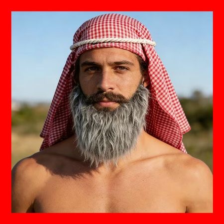 Fasnachtskostüm Araber Bart Turban Halloween Verkleidung
