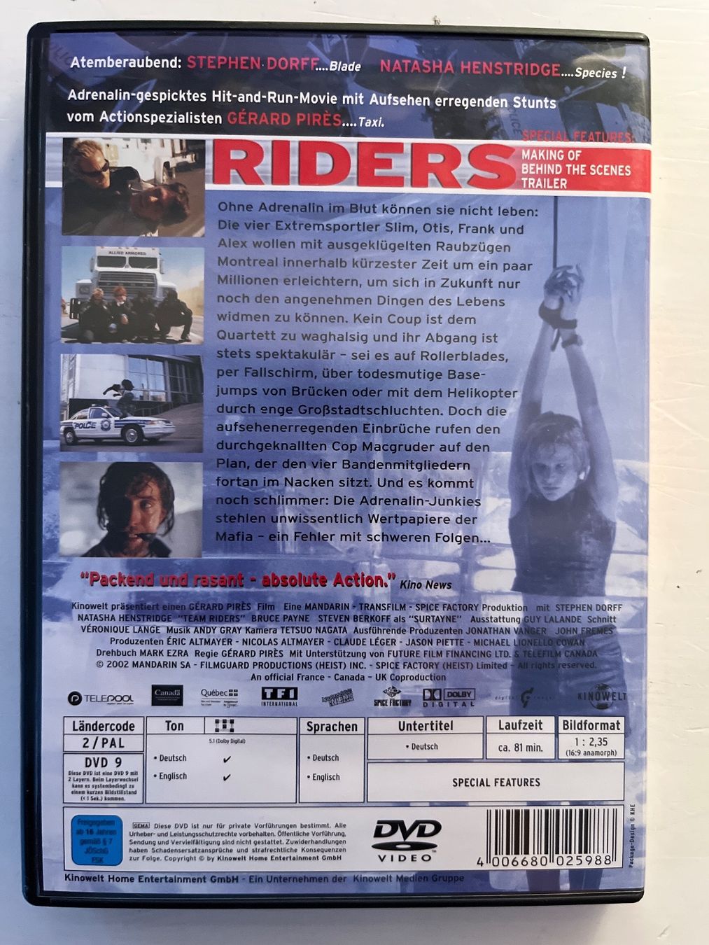 Tutti i DVDs: Riders (2002) DVD 📀 – Nuovo (secondo la descrizione) da Sierre venduto da black.box 1