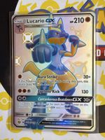 Pokemon Lucario GX Full Art Karte sehr guter Zustand