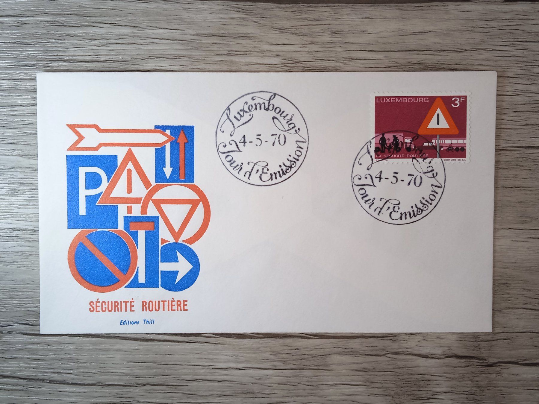 Tutti i francobolli: TR47 Enveloppe + Timbre Luxembourg 1970 – Usato da Cousset venduto da Patrick_Collections