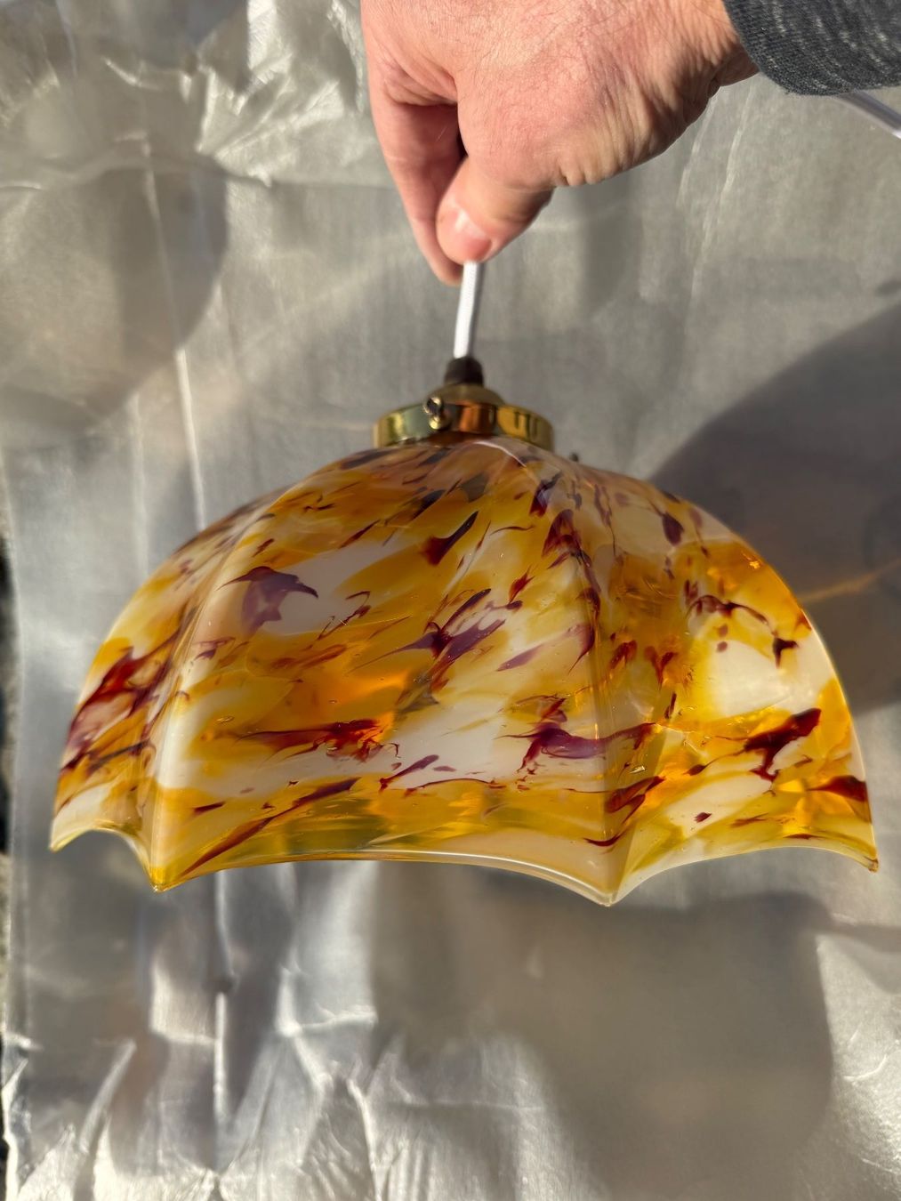 Lampadari & plafoniere: Jugendstil Deckenleuchte mit Opalinglas – Nuovo (secondo la descrizione) da Büren an der Aare venduto da simsand