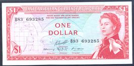 East Caribbean States 1 Dollar P-13g UNC-