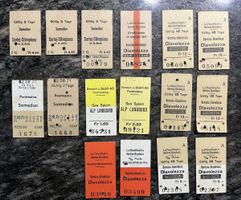 Diverse Karton Bahntickets Oberengadin 1971 