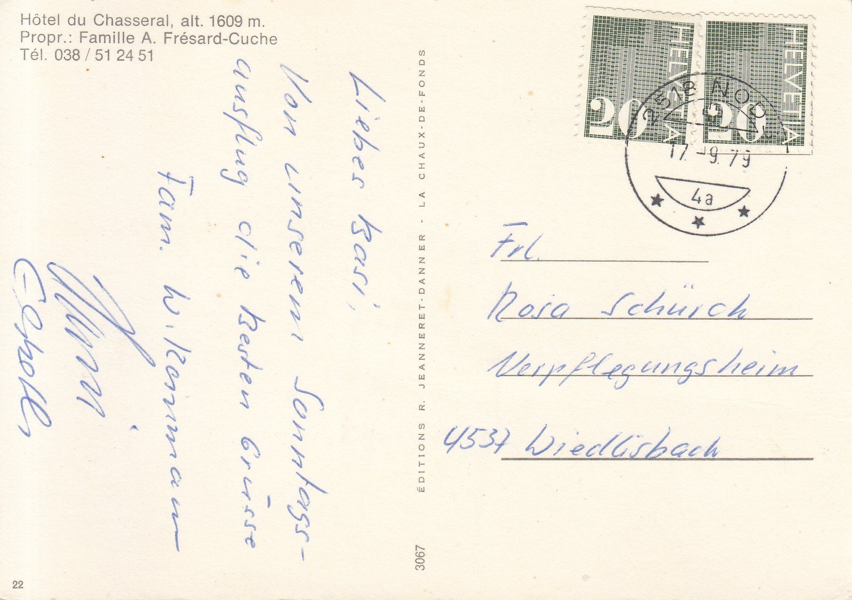 Cartoline postali: Chasseral 1979 – Usato da Bürglen TG venduto da StampGraf 1