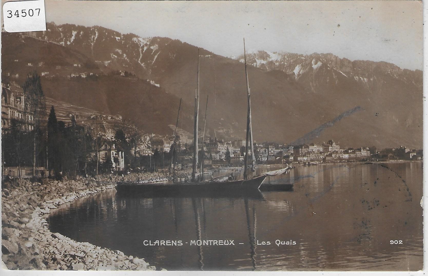 Ansichtskarten: Montreux-Clarens - Les Quais - Barque – Gebraucht aus Ettingen von Kartenplanet