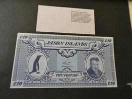 Australien Jason Islands, 10 Pounds   ungefaltet