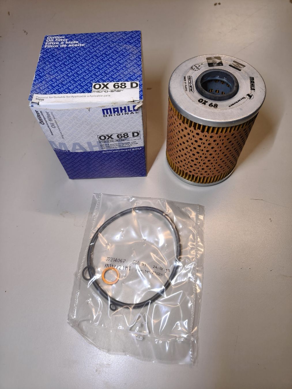 BMW Tutti pezzi di ricambio auto: MAHLE Ölfilter OX 68 D mit Dichtungen BMW E36 E46 E34 – Nuovo e nell'imballaggio originale da Hemmental venduto da speed-shop