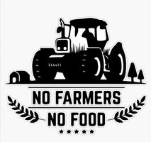 Auto sticker Aufkleber no Farmers no Food Traktor Landwirt