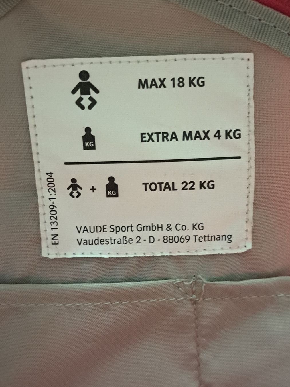 Vaude Marsupi portabebè: Kindertragerucksack VAUDE rot – Usato da Schaffhausen venduto da lumpi1979 4