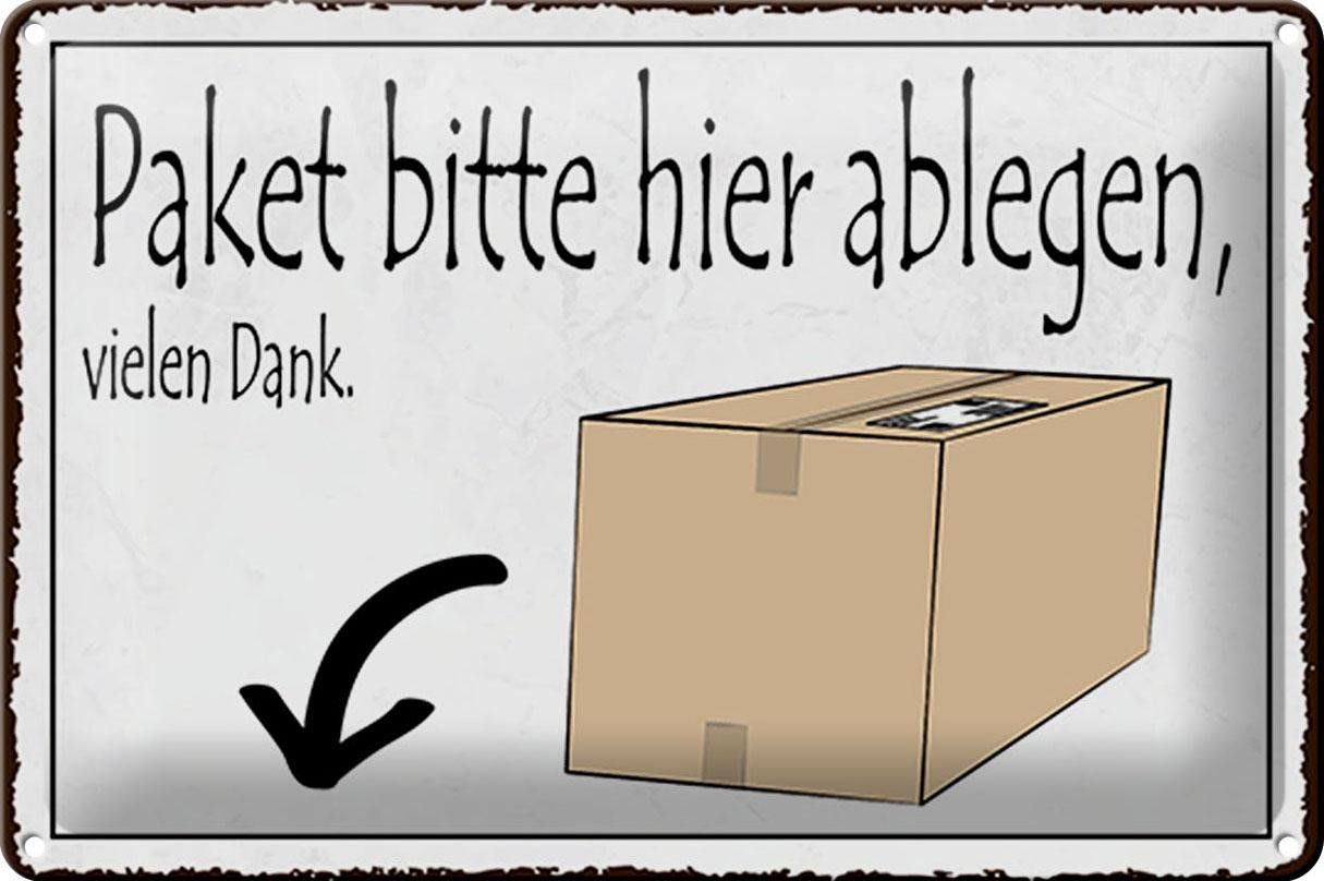 Insegne: Blechschild-PAKET BITTE HIER ABLEGEN-VIELEN DANK - 30 x 40cm – Nuovo e nell'imballaggio originale da Rupperswil venduto da big-one-sale
