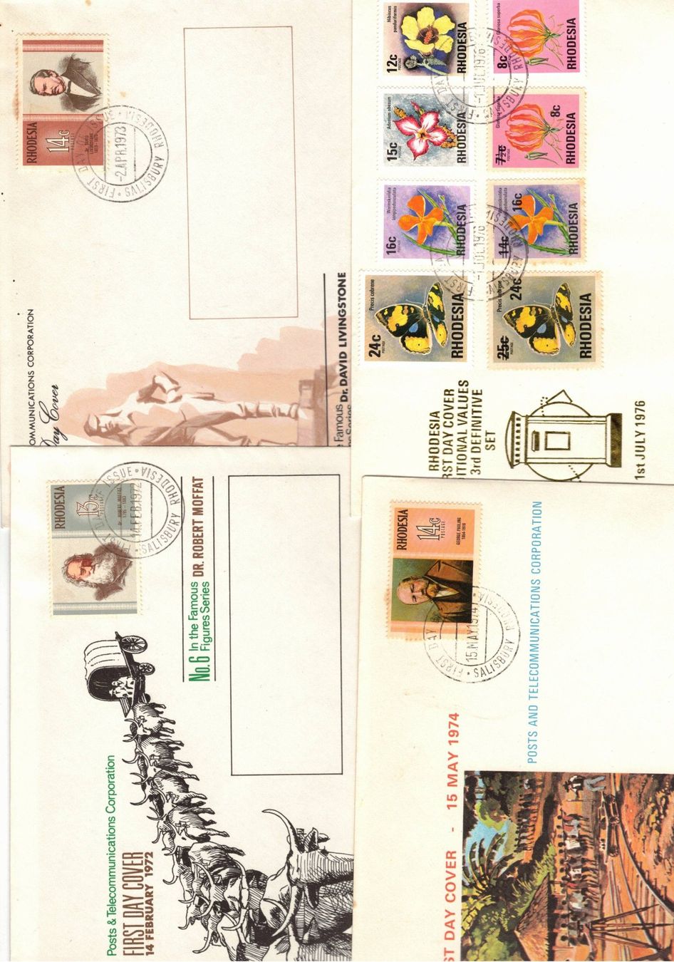 Tutti i francobolli: Rhodesien Briefmarken FDC ET – Usato da Widnau venduto da Seppl480 1