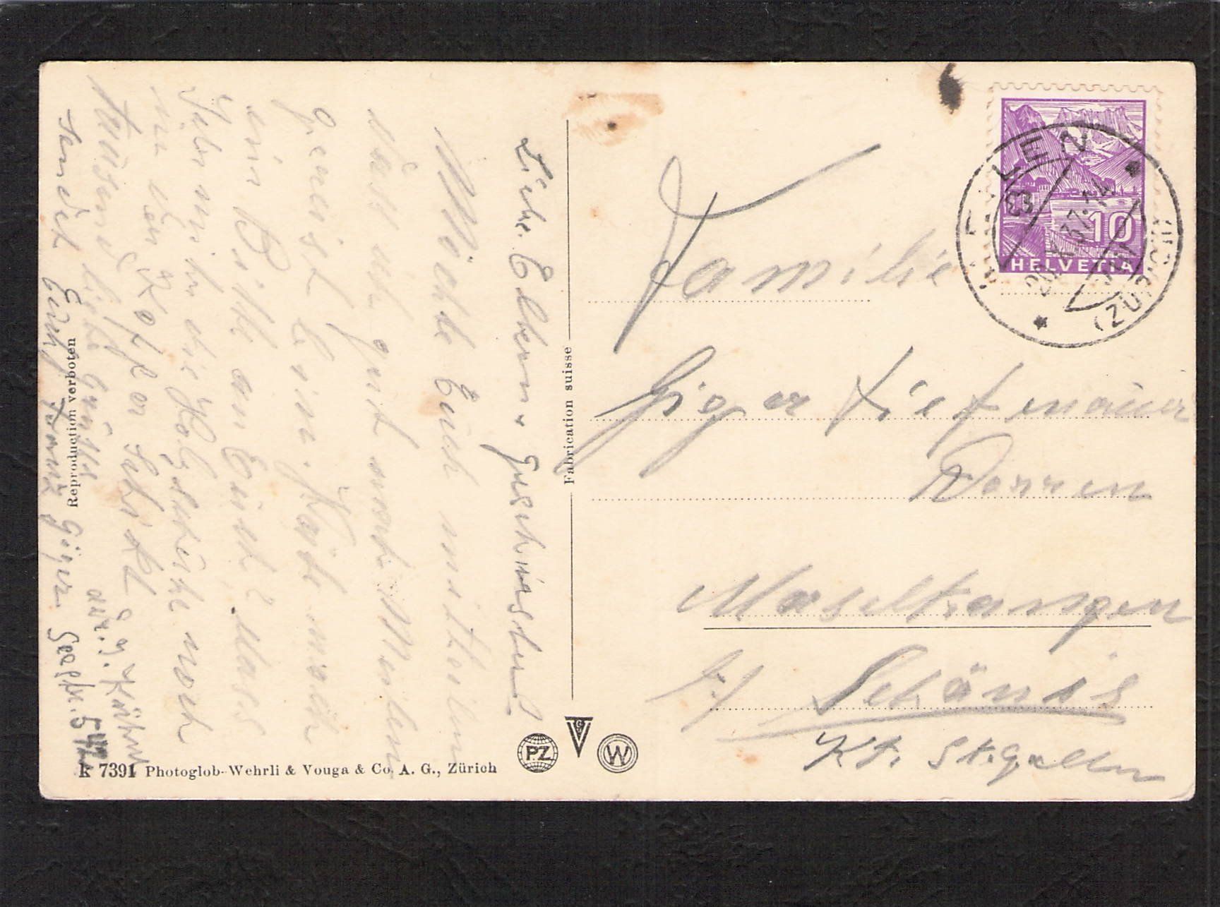 Cartoline postali: Meilen ZH , gel. 1937 – Usato da Reichenburg venduto da Pipo-67 1