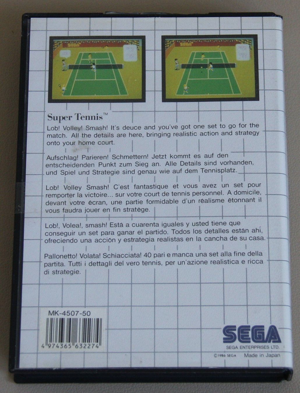 Sega Giochi: Super Tennis Sega Master System – Usato da Fisibach venduto da Retrogames24 1