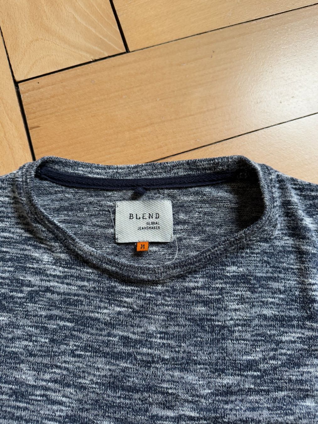 T-Shirts: BLEND - Langarmshirt dunkelblau-weiss meliert M – Gebraucht aus Zürich von Diazaio 1