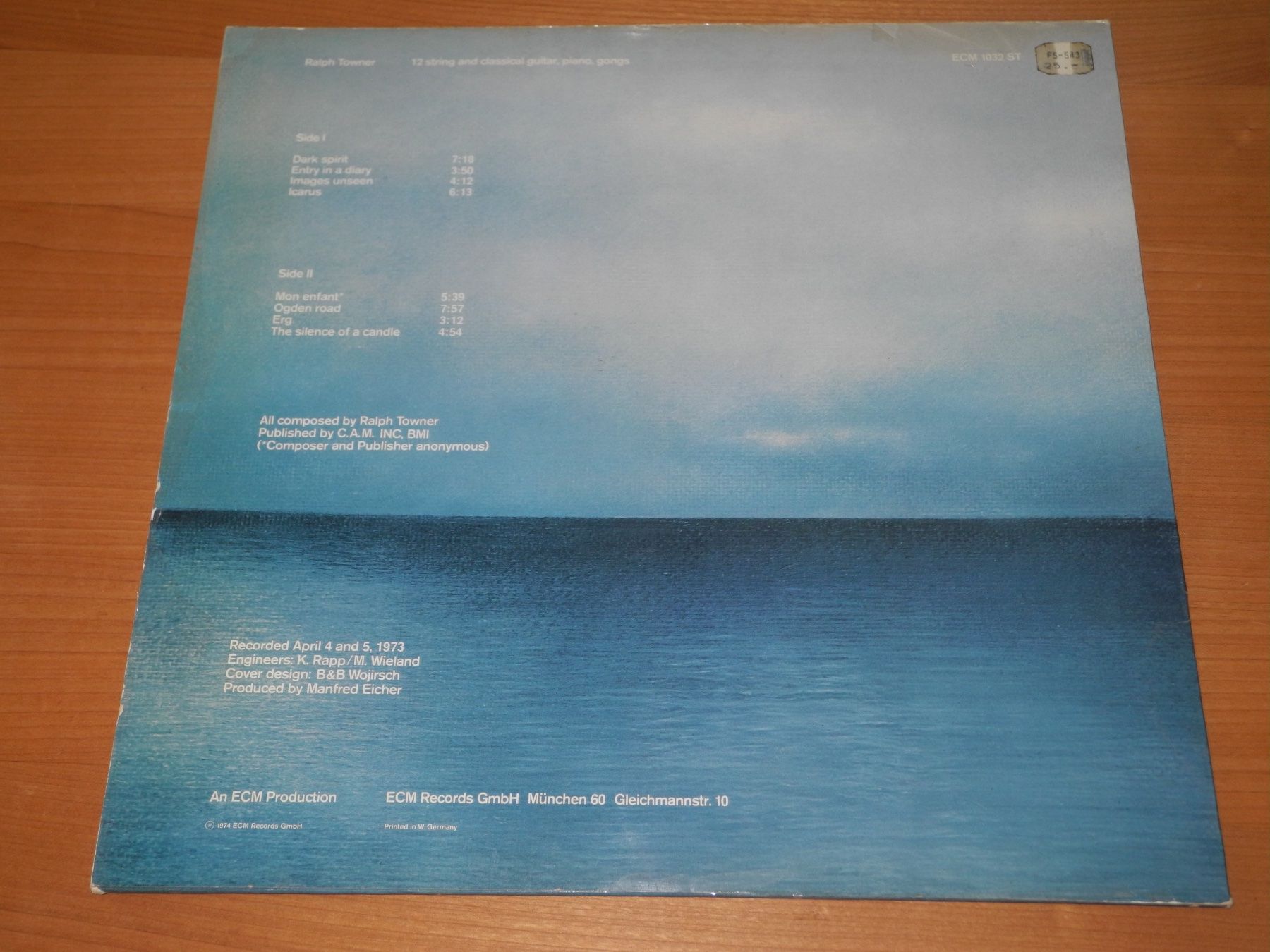 Vinyles: RALPH TOWNER: DIARY - ECM – Neuf (Voir description) à Fahrwangen par Swirl2 1