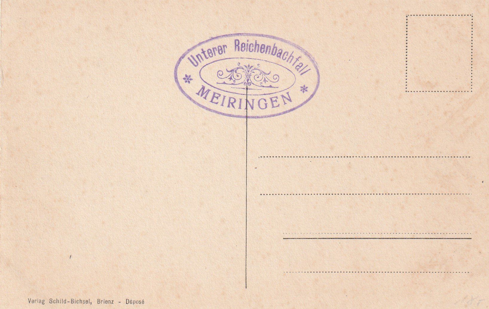 Cartoline postali: Meiringen-Unterer Reichenbachfall-.Hotelstempel – Usato da uttwil venduto da Koehlerfred 1