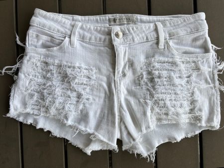 Guess Jeans Shorts Damen Gr. 26/S - Destroyed Look Hot Pants