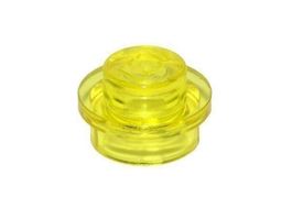 LEGO - 100x Trans-Yellow Plate Round 1x1 - 4073 - NEW