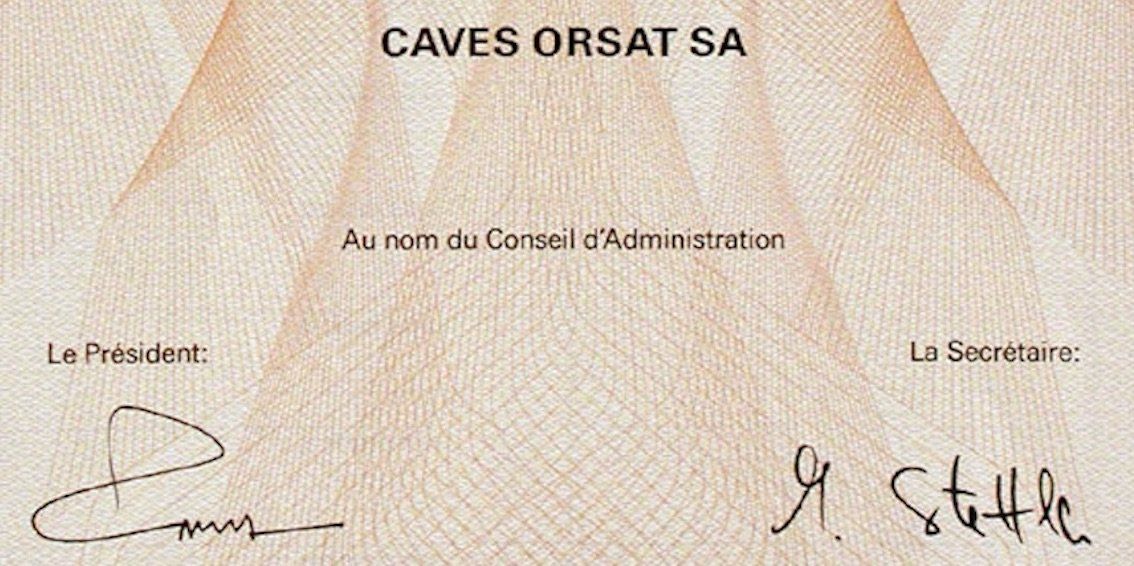 Documenti: Caves Orsat SA, Martigny - 1987 – Usato da Solothurn venduto da Sgasche 1