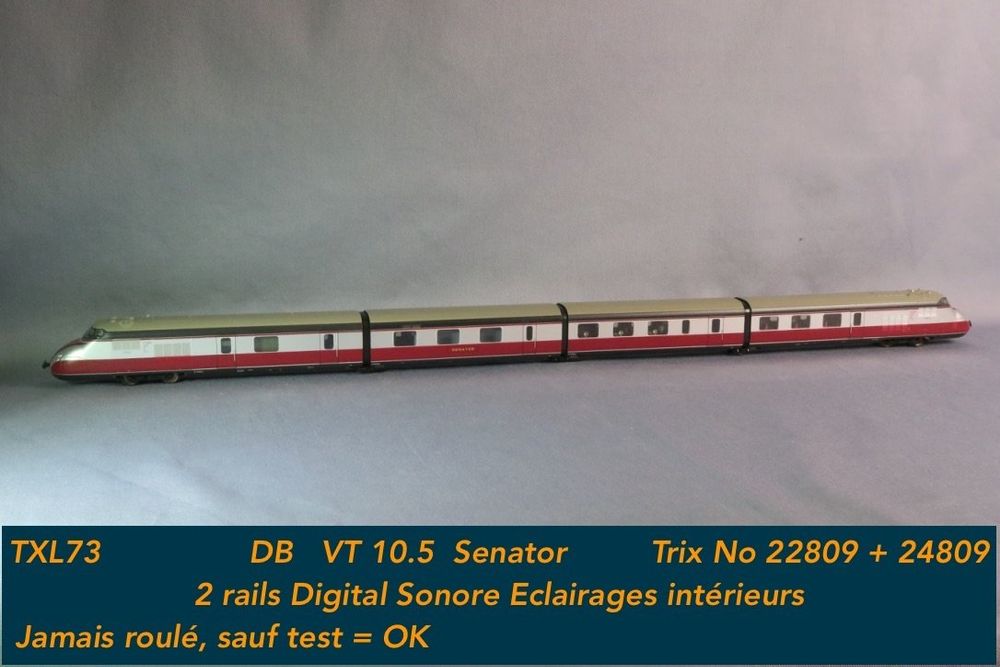 TXL73 a+b DB Train Senator + compl. Trix No 22809 + 24809 (Neu (gemäss ...