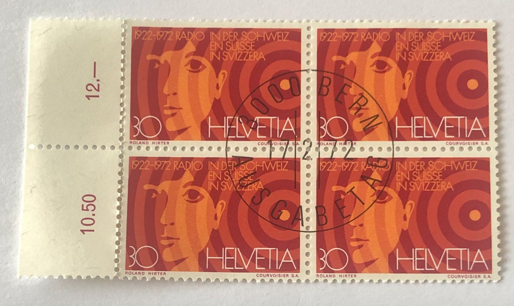 Tutti i francobolli: 4 er Block Nr.507 mit Vollstempel  Bern – Usato da Aarau venduto da Billa007